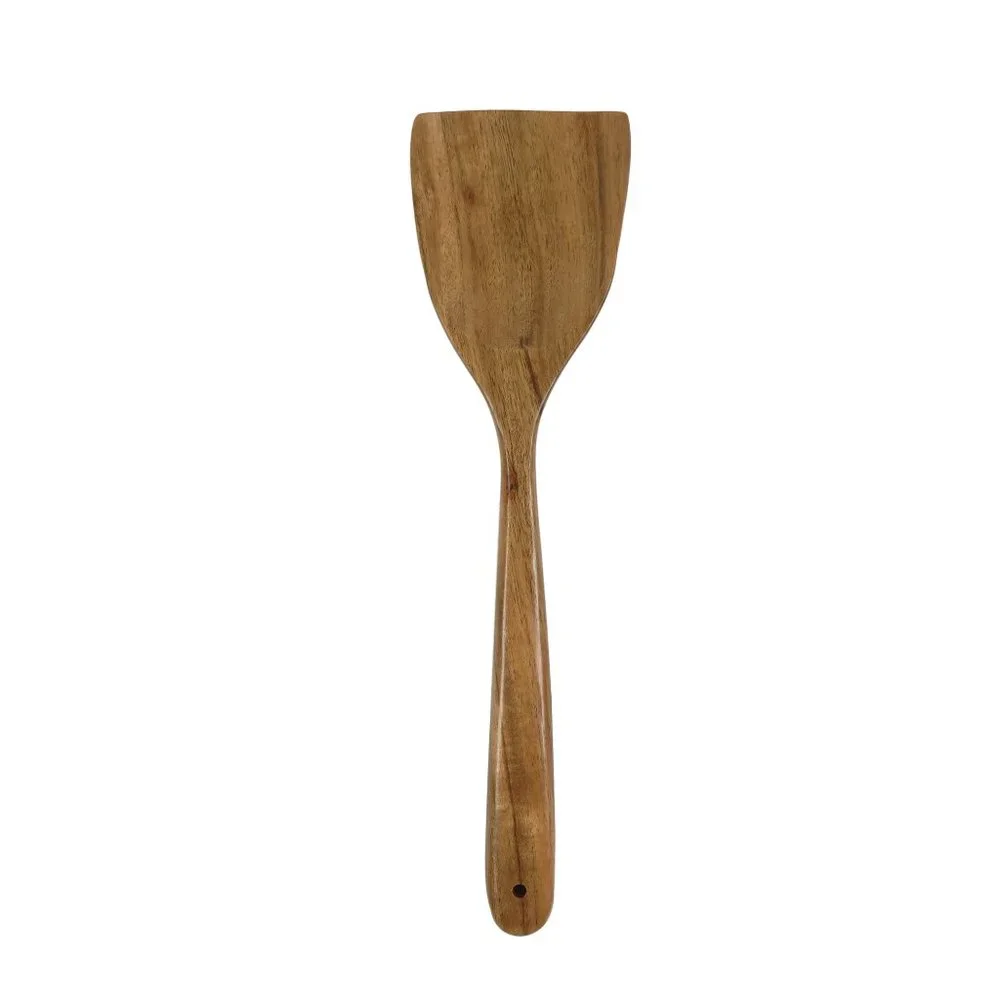 Oussum Cooking Kitchen Utensils Wood 6 Spoons Set Acacia Wooden Spoons & Holder